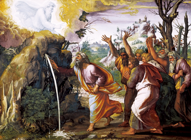   拉斐尔·桑西  Raffaello Santi壁画 摩西击打岩石